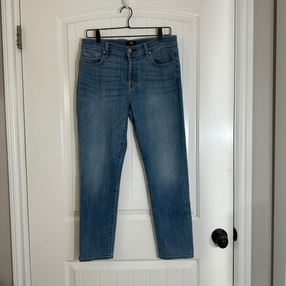 7 For All Mankind Josephina Straight High Rise Blue Jeans‎ Womens Size 29